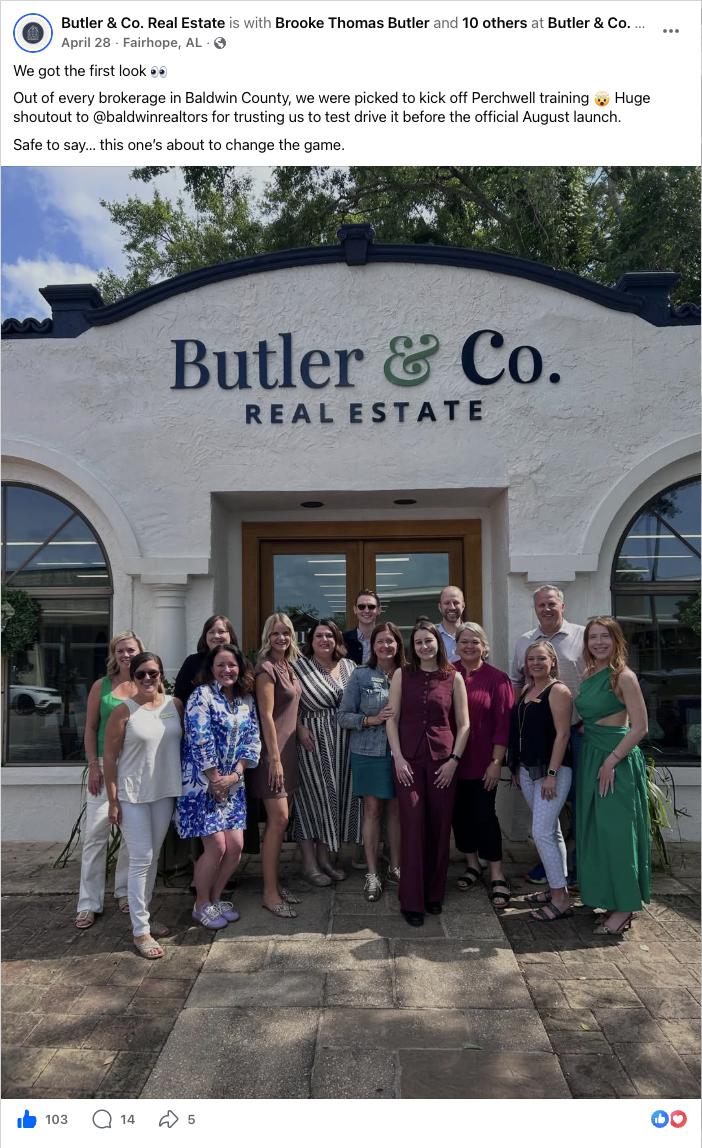 Butler & Co. Real Estate — first look at Perchwell